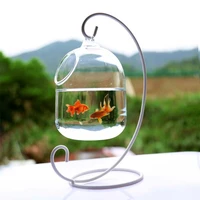 15cm hot sale glass hanging aquarium fish tank bowl flower plant vase table fish bowl height 15cm for betta fish pet supplies