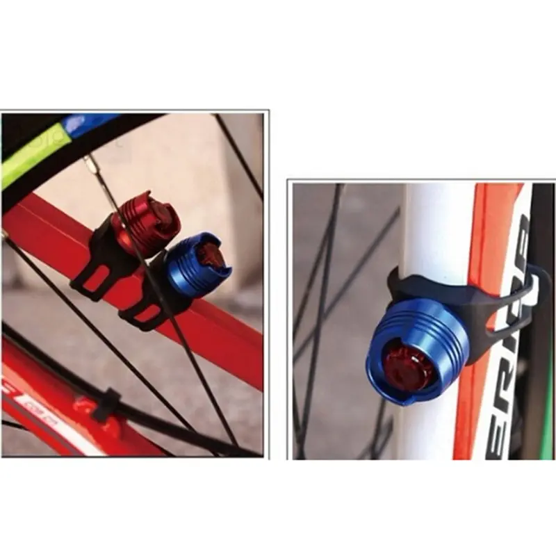 Aluminium LED Sepeda Lampu Depan Belakang Ekor Helm Merah Putih Flash Lampu Lampu Bersepeda Keselamatan Perhatian Lampu Tahan Air