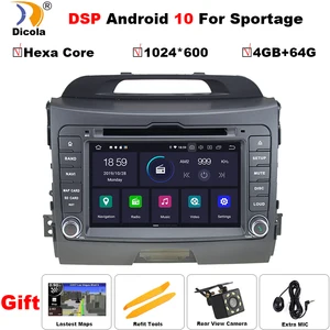 PX6 DSP 4G + 64G IPS Android 10 Автомобильная стерео для Kia Sportage 2010-2015 автомобильный DVD-плеер Авто Радио FM WiFi Мультимедиа GPS навигация