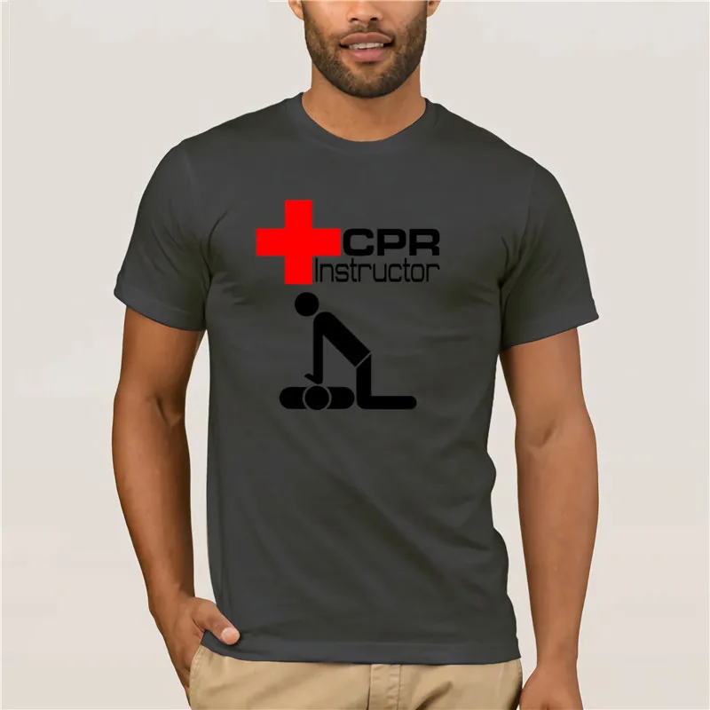 Новая модная трендовая мужская рубашка CPR Первая помощь AED инструктор тренер 100%