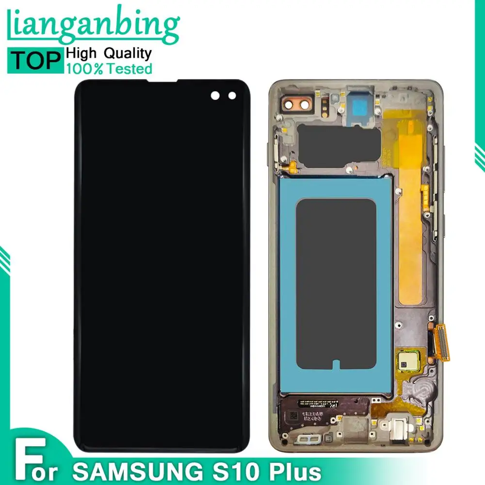 Фото Дисплейный модуль для SAMSUNG Galaxy S10 + Plus G975F G973F с рамкой | Мобильные телефоны и