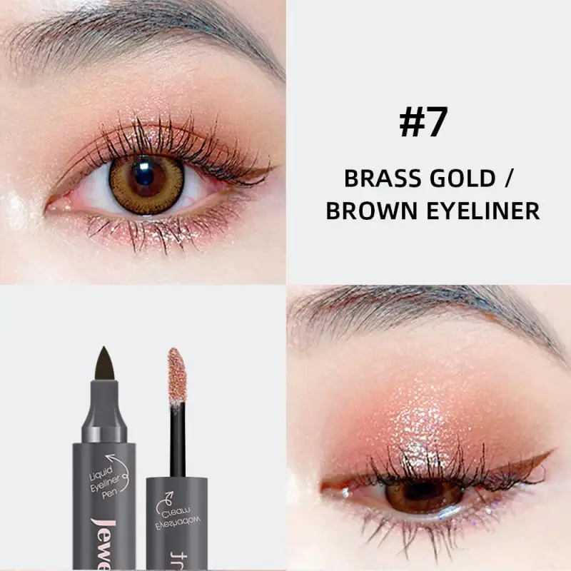 Новинка Лидер продаж модные тени для век жидкая подводка глаз ручка с двойной