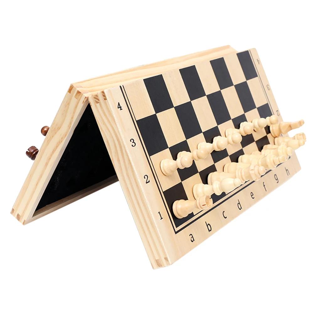 

3 In 1 Quality Wooden Folding Magnetic Chess Set Solid Wood Chessboard Magnetic Pieces Entertainment Board Games Children Gifts