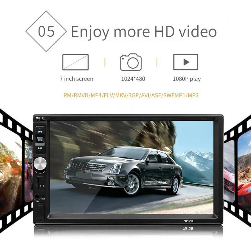 Автомагнитола 2 Din автомобильная стереосистема MP5 MP4 плеер 7 дюймов HD сенсорный