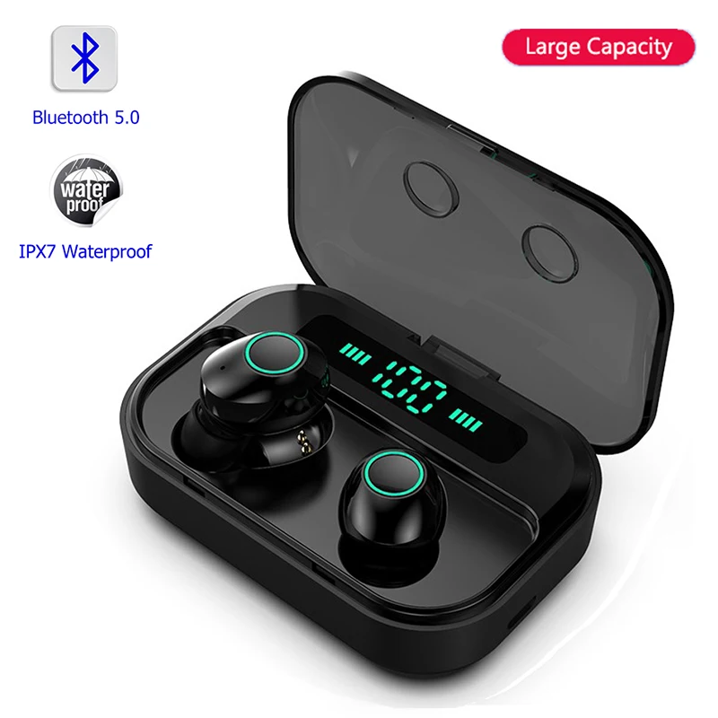 TWS Bluetooth 5 0 наушники стерео беспроводные Earbus IPX7 водонепроницаемые мини HIFI