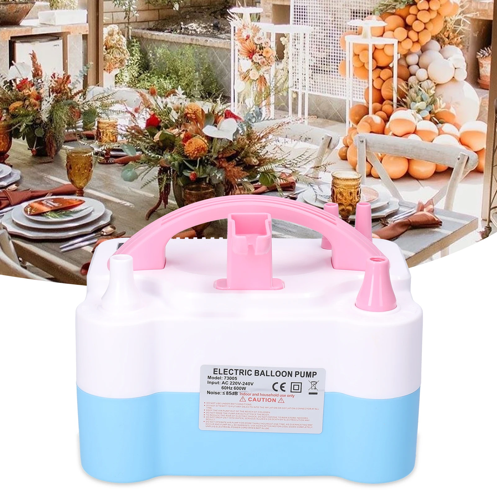 

Электрический воздушный насос 600 Вт, электрический воздушный насос для воздушных шаров с двумя соплами, Электрический насос, портативный ин...