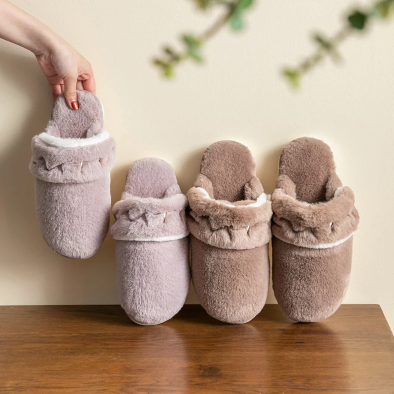 

Woman Slippers Bedroom Lovers Winter Slippers Warm Home Slippers Women Shoes Indoor Snug Sneakers House women's Slippers