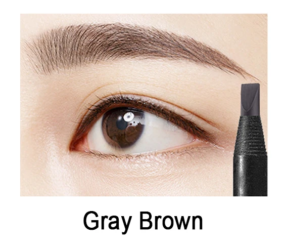 Gray Brown 5 шт. Водостойкий карандаш для бровей, вытягивающий шнур, отшелушивающий карандаш для бровей, для маркировки, контуров, татуажа и микроблейдинга бровей пму - Цвет: Gray Brown