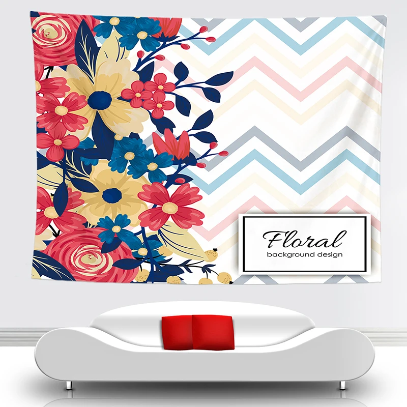 Акварельный цветок гобелен природа стены Искусство muur doek домашний декор