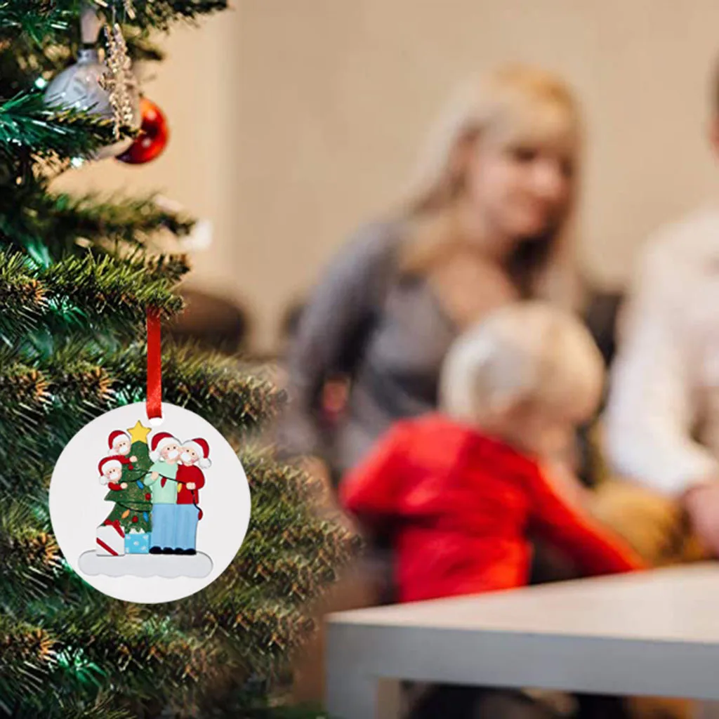 Рождественские украшения деревянные персонализированные домашние 2020