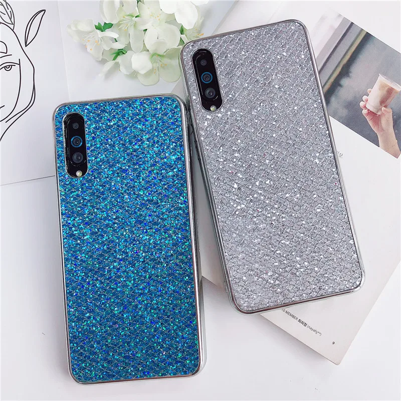 Мягкий пластиковый чехол с блестками чехол для samsung Galaxy A30 A50 A70 S10E S10 S9 S8 плюс S7 край A3 A5 J3 J4 J5 J6 J7 A6 A8 плюс A7 крышка