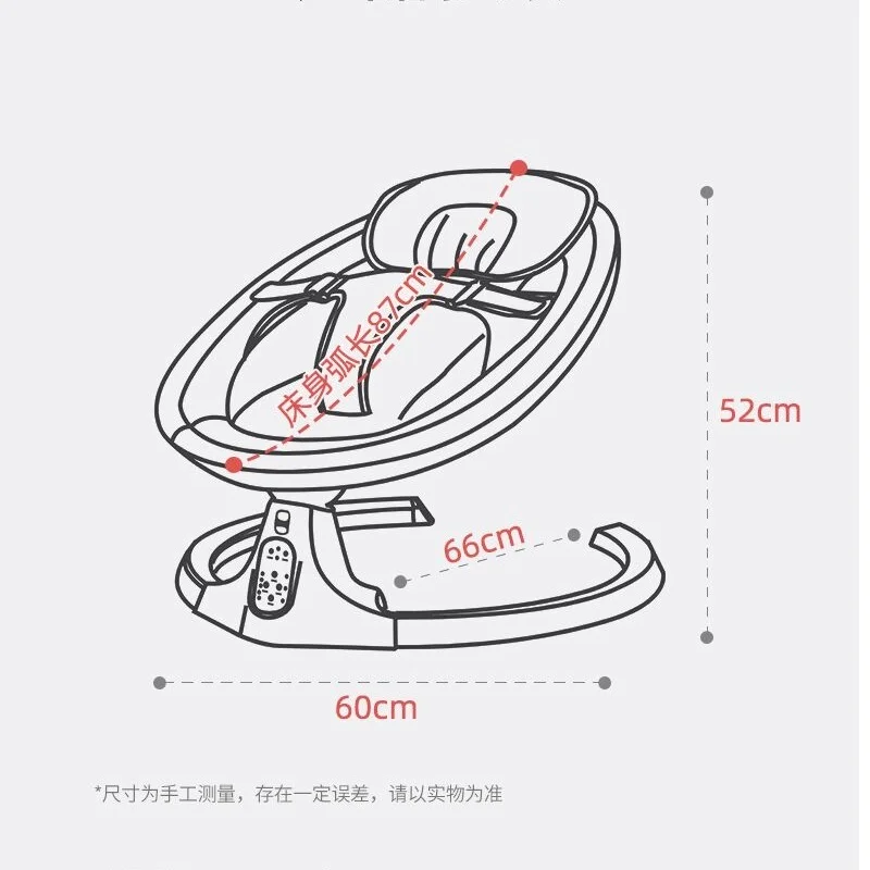 

Automatic Newborn Baby Rocking Chair Auto Rocker Swing Awning Mosquito Net Leaf Smart Remote Rocker Cradle Bed 0-36 month