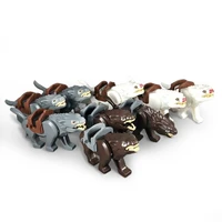 single sale animal wolf figure blocks knight horse nazgul war horse building blocks kids educational toys for children
