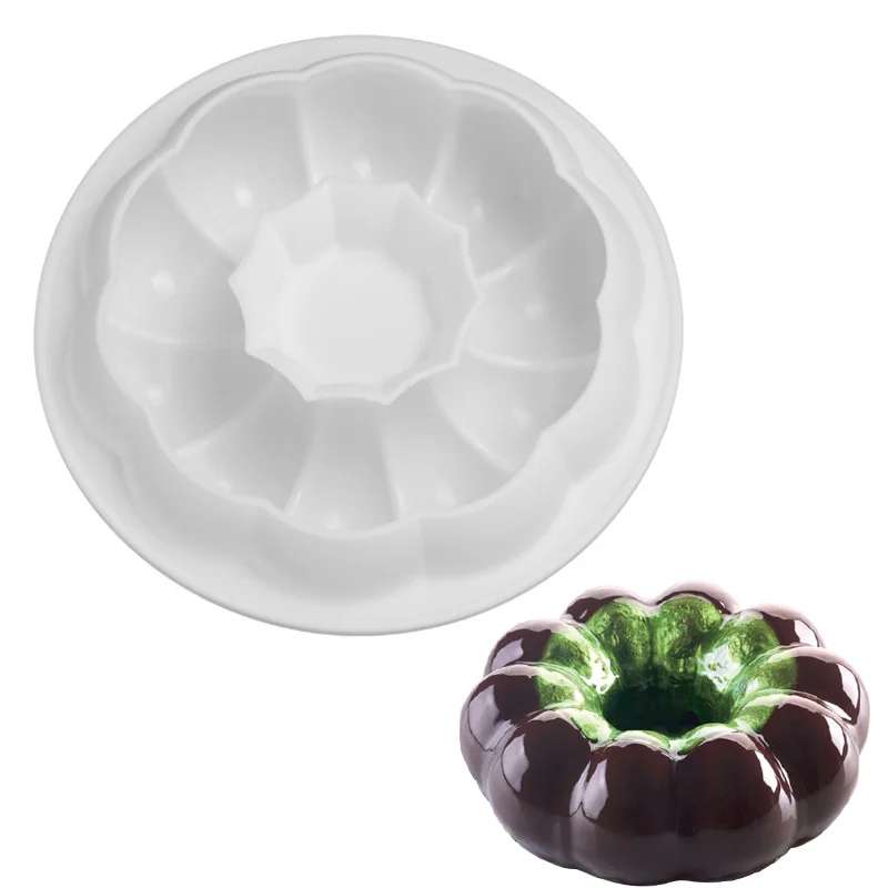 Круглая форма d мусс торт Силиконовая формочка в виде цветов Hallow Out кольца