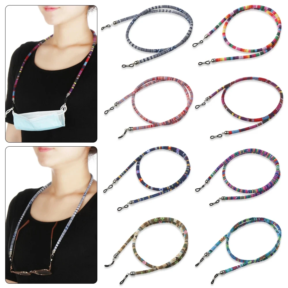 

Glasses Chain Eyeglass Lanyard Neck Strap Mask Anti-lost Rope Multicolor Thick Glasses Necklace Reading Glasses Cord Holder