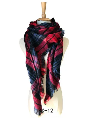 2019 tricoté printemps hiver femmes écharpe plaid chaud cachemire écharpes châles marque de luxe cou bandana pashmina dame wrap |