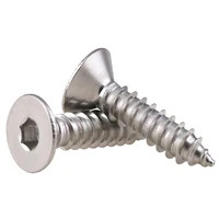 304 stainless steel countersunk head hexagonal self tapping screw m3 m4 m5 flat head screws