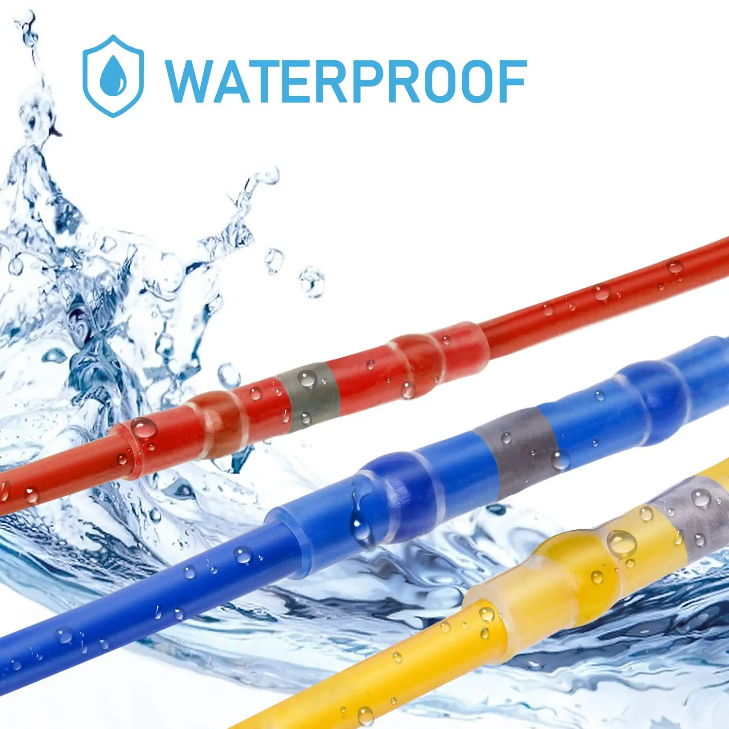 

50 шт провода для пайки разъемы Водонепроницаемый терм усадочная стыковые соединители Электрический провод клеммы изолированные стыковой соединения