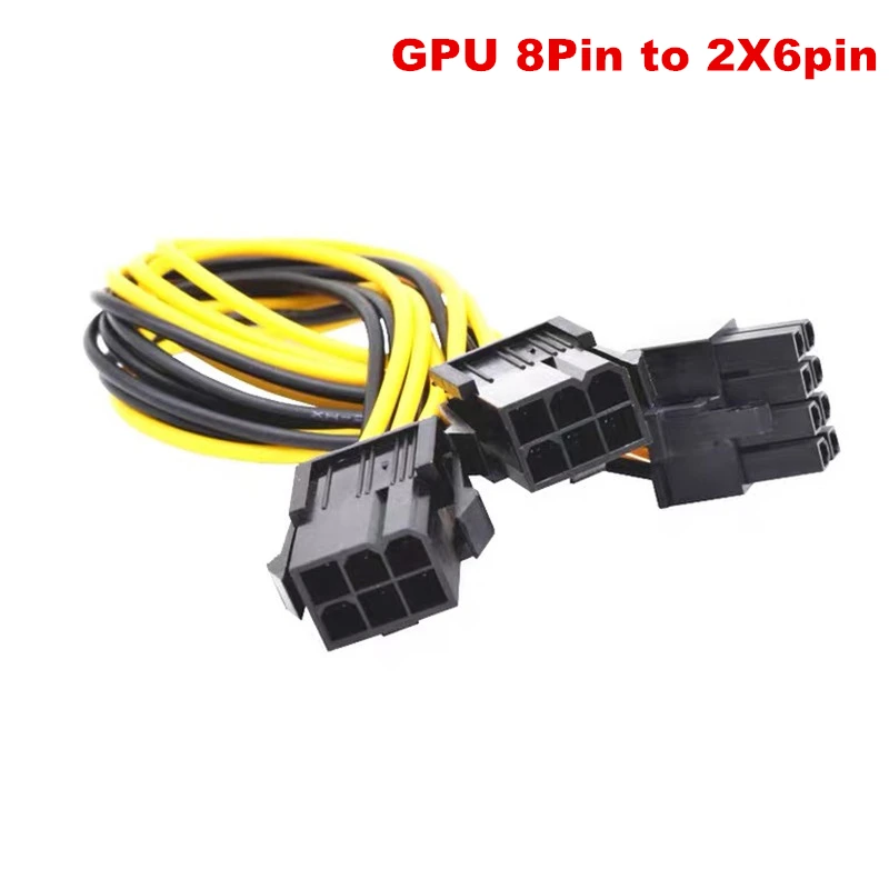 Видеокарта Dual 6Pin Male PCI-E на 8Pin Female GPU видеокарта 2X6pin 8pin 18AWG кабель питания Y-сплиттер