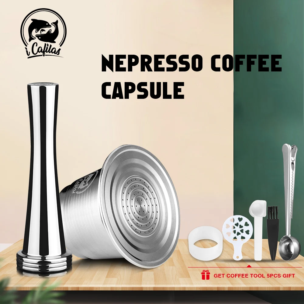 ICafilas для капсулы кофе nespresso нержавеющая сталь многоразовый фильтр Pod подарок