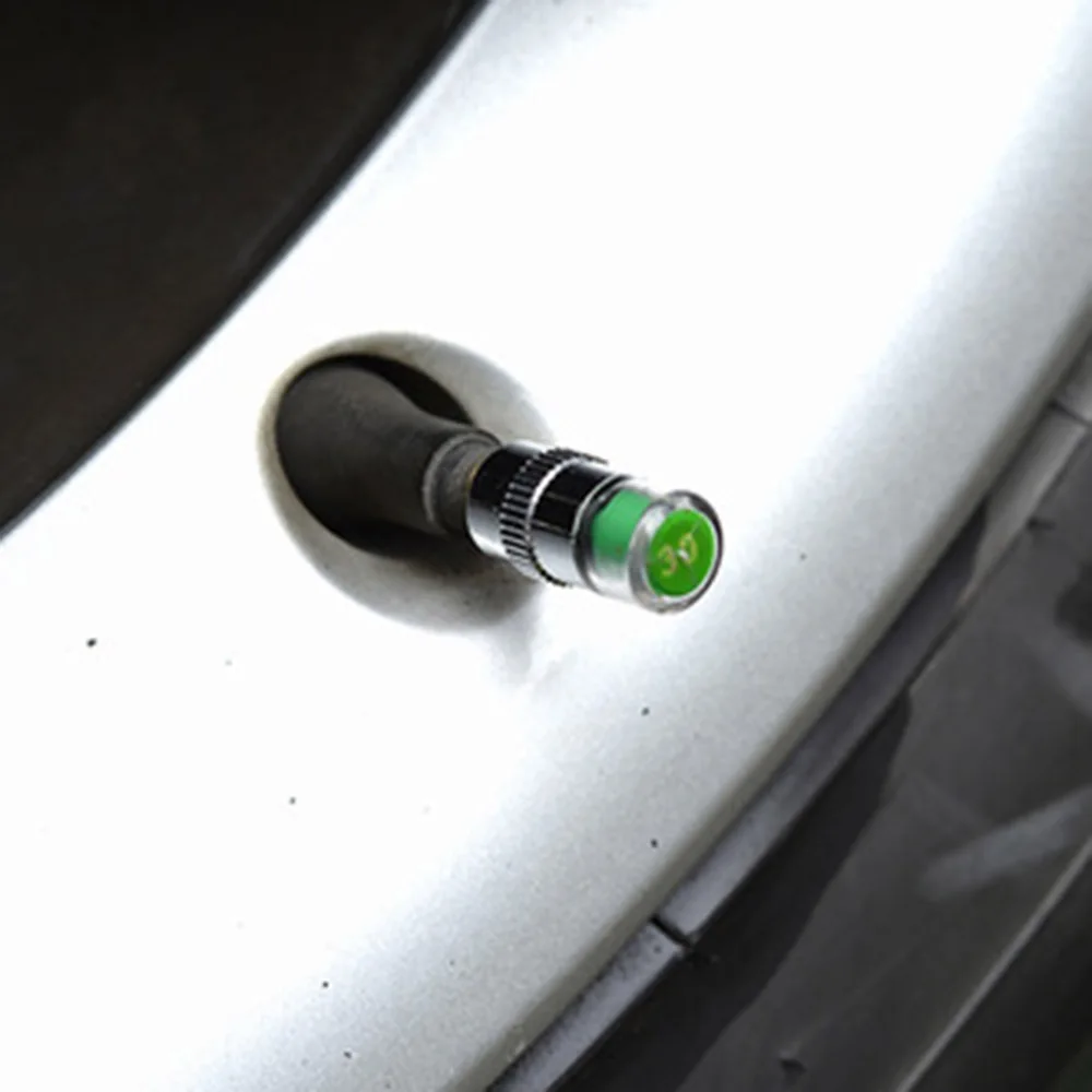 1/4 шт. 2.4Bar автомобиля крышки стержня вентиля шины Сенсор индикатор шиномонтажа