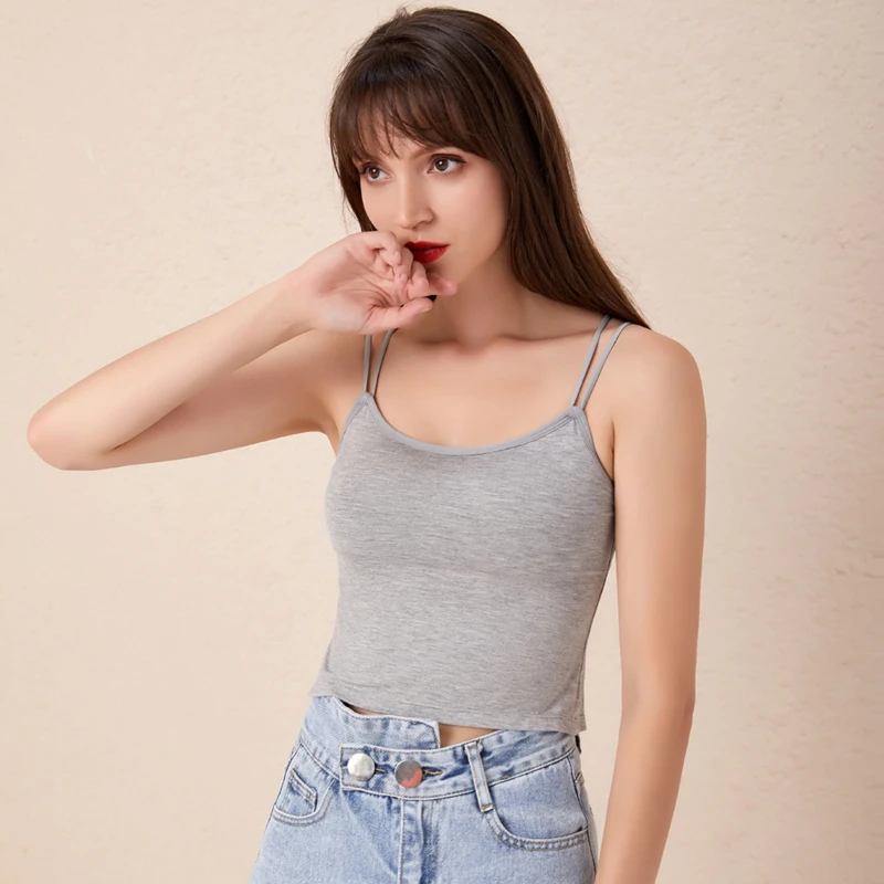 Летняя Новинка 2020 красивый жилет на бретельках с перекрещивающимися полосками