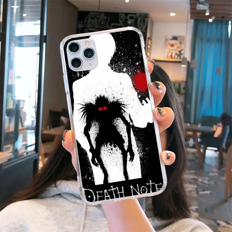 

Death Note Ryuk kira Japan anime Phone Case Transparent for iPhone 6 7 8 11 12 s mini pro X XS XR MAX Plus