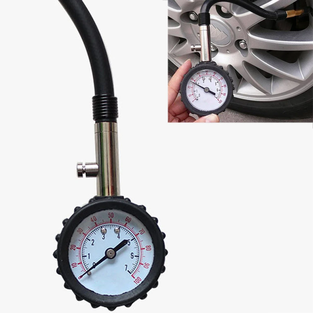 Car Accessory Repair With Bleeder Portable Tyre Pressure Gauge Detection Tool For Car/Motorbike Accurate Vehicle 60 PSI | Автомобили и