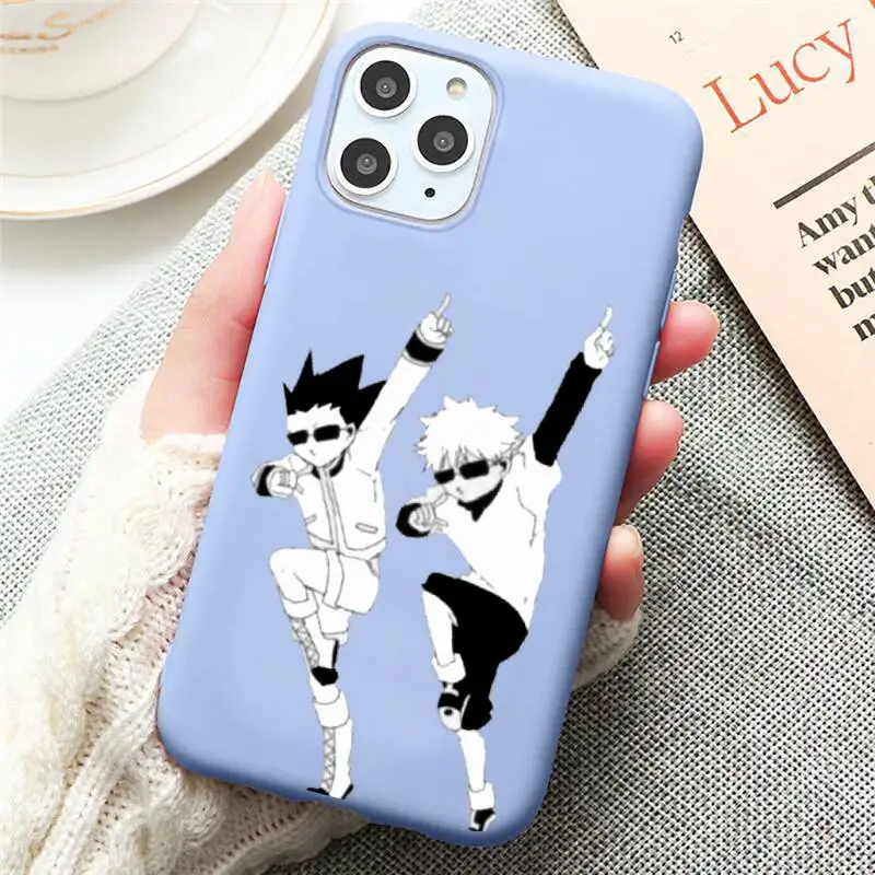 

Hunter X Hunter Killua Zoldyck anime Phone Case Candy Color for iPhone 6 7 8 11 12 s mini pro X XS XR MAX Plus