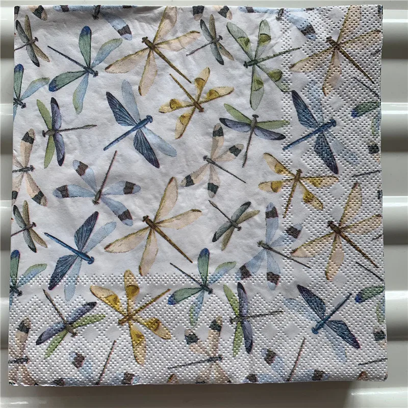 20 салфетка для декупжа бумага свадьбы дня рождения папиросная бабочка цветок