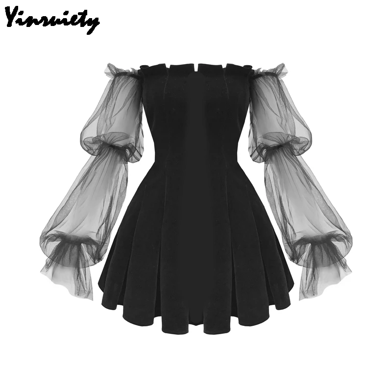 Женское мини-платье в японском стиле Харадзюку черное облегающее платье с