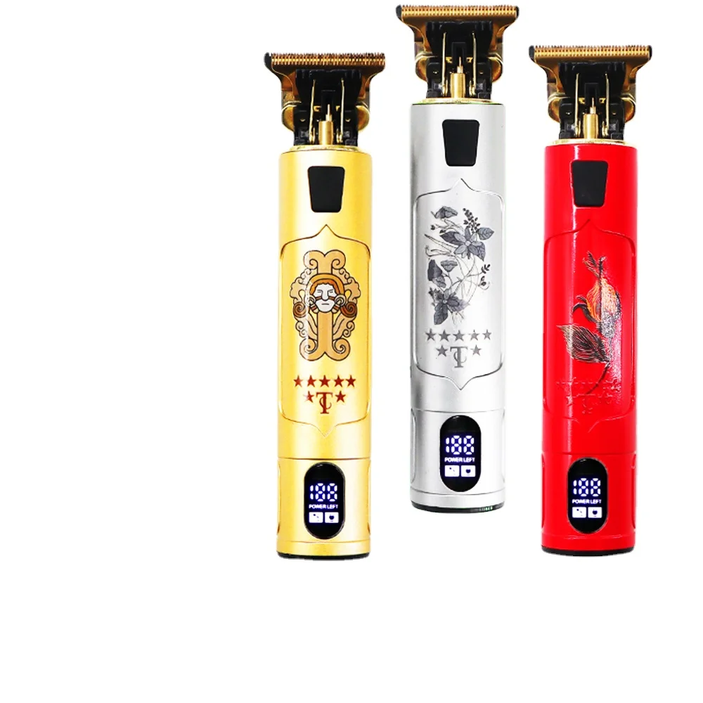 

2021 T9 0 мм профессиональная машинка для стрижки волос, триммер для бороды, электрическая перезаряжаемая Мужская бритва для волос, Парикмахер...