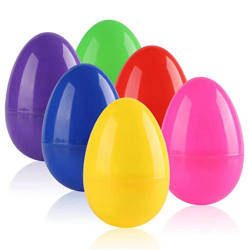 

60Pcs Fillable Plastic Easter Egg Hunt Party Supply Pack Assorted Color Plastic Eggs