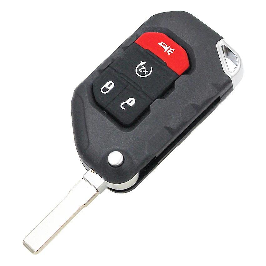 3/4 кнопочный смарт-чехол для ключа дистанционного управления JEEP Wrangler Chrysler с