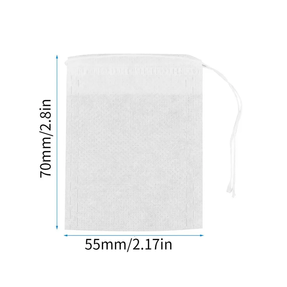 

100pcs/lot Draw String Teabags strainer infuser Filter Paper Herb Loose Tea Bags For Home Travel Necessities Tools Drop shipping