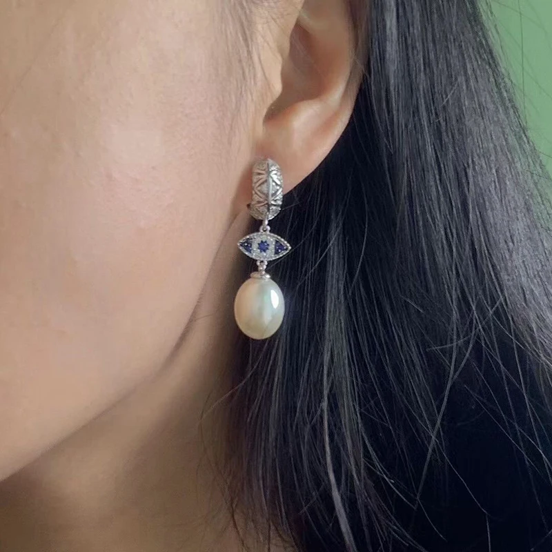 

S925 sterling silver summer new evil eye earrings female classic fashion personality devil eye earrings jewelry holiday gift