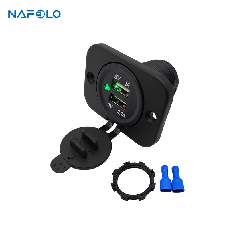 12V для автомобиля с двумя портами USB Зарядное устройство Разъем прикуриватель