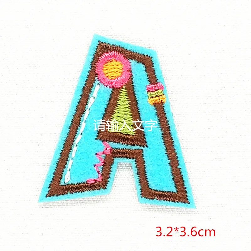 Цветные нашивки с английским алфавитом и буквенным принтом вышитый утюжок для