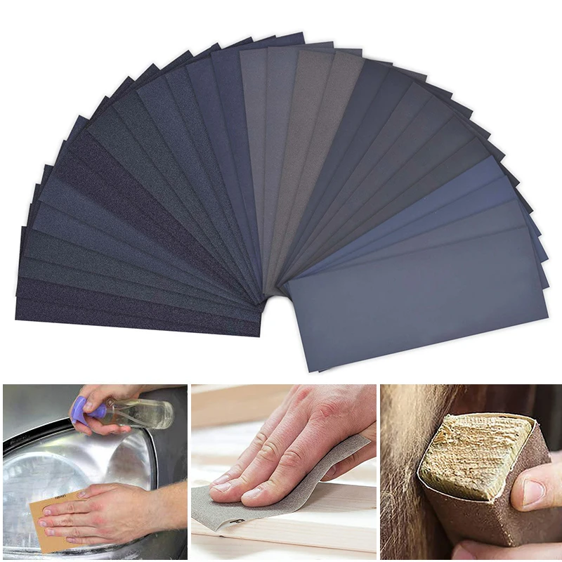 

28 шт., наждачная бумага для влажной и сухой шлифовки