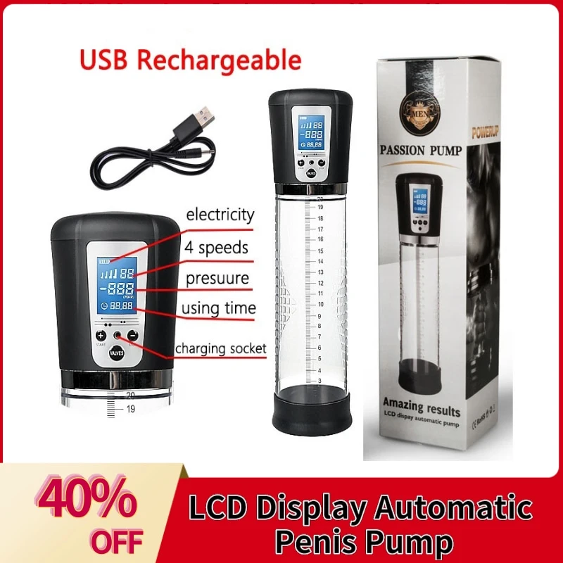 Вакуумный насос для увеличения пениса автоматически перезаряжаемый USB усилитель