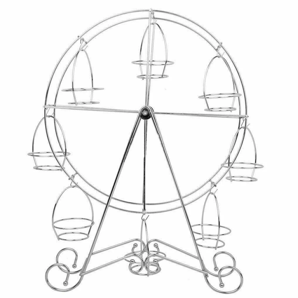 Подставка для торта с 8 колесами обозрения подставка кексов Серебряный держатель