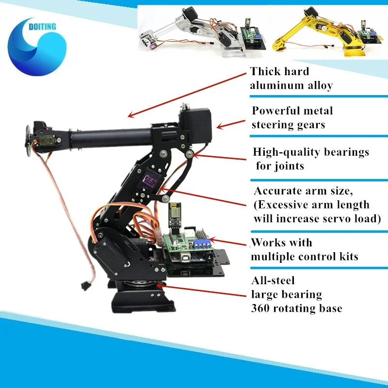 Комплект для самостоятельной сборки вращающийся Роботизированный зажим с 7