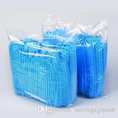 

100pcs disposable hat headgear dustproof chef non-woven net cap beauty salon tattoo hat