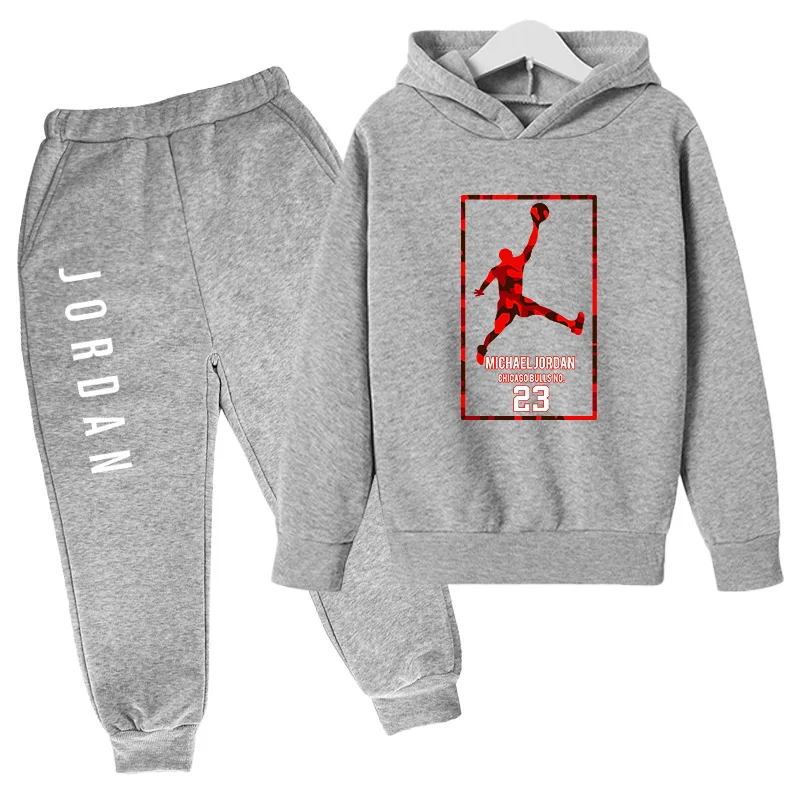 

girl 2 Pieces Sets Tracksuit boy 23 Letter Hooded Sweatshirt+pants Pullover Hoodie Sportwear Suit Hombre Casual baby Clothes