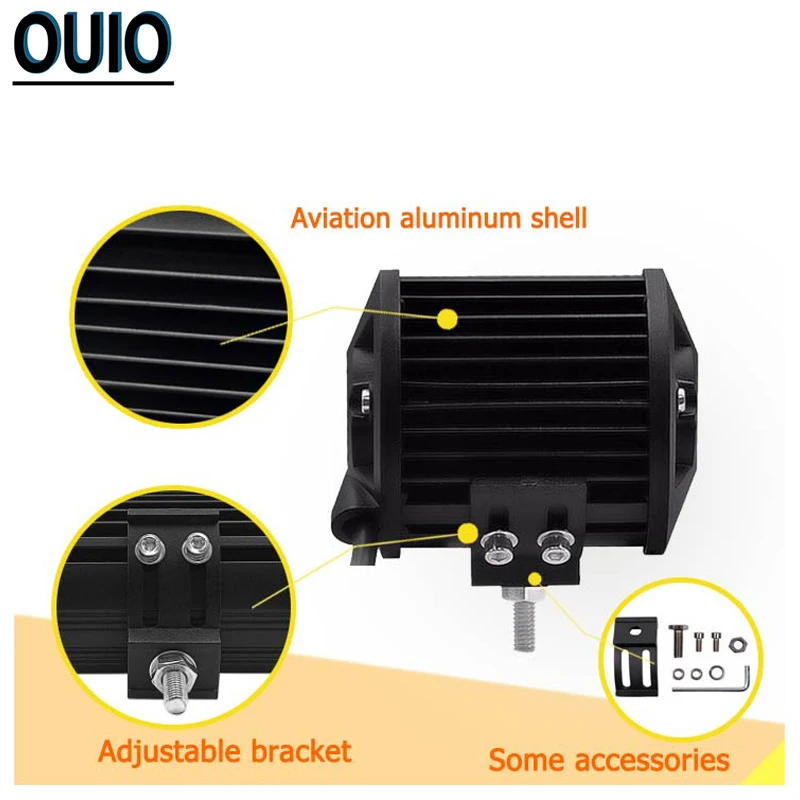 2 шт. 3-рядная светодиодный внедорожный светильник бар 36 Вт пятно света фары