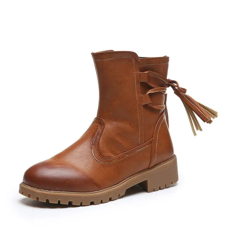 2019 новые осенние удобные ботинки martin женские полусапожки на низком каблуке с