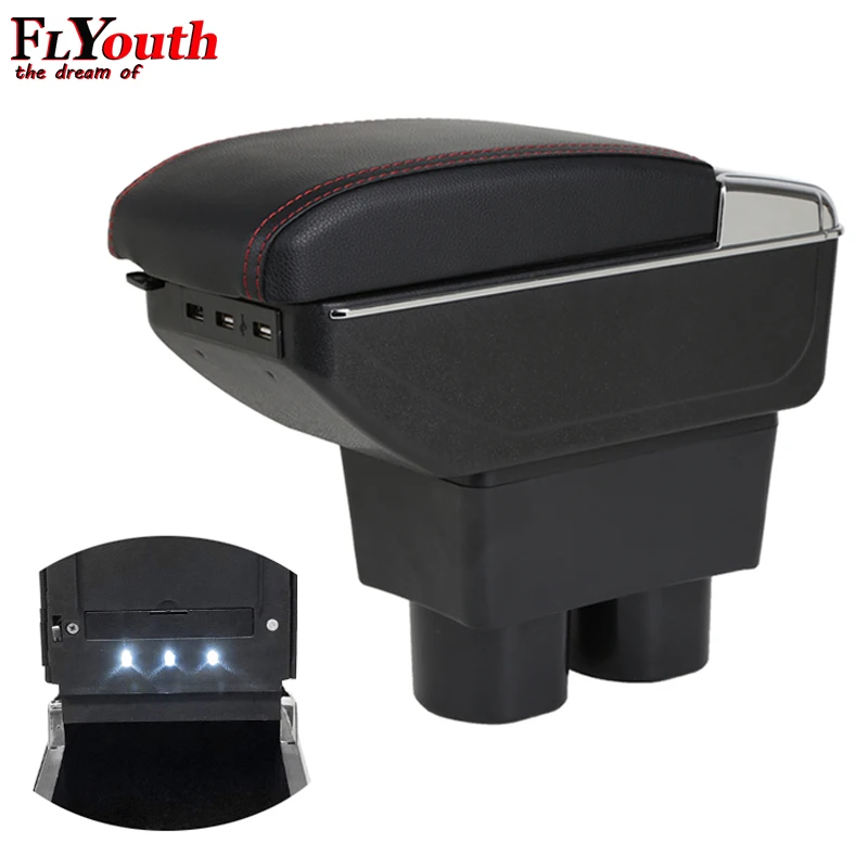 

Подлокотник для Nissan Tiida 2005-2014 с USB-зарядкой и светодиодной подсветкой