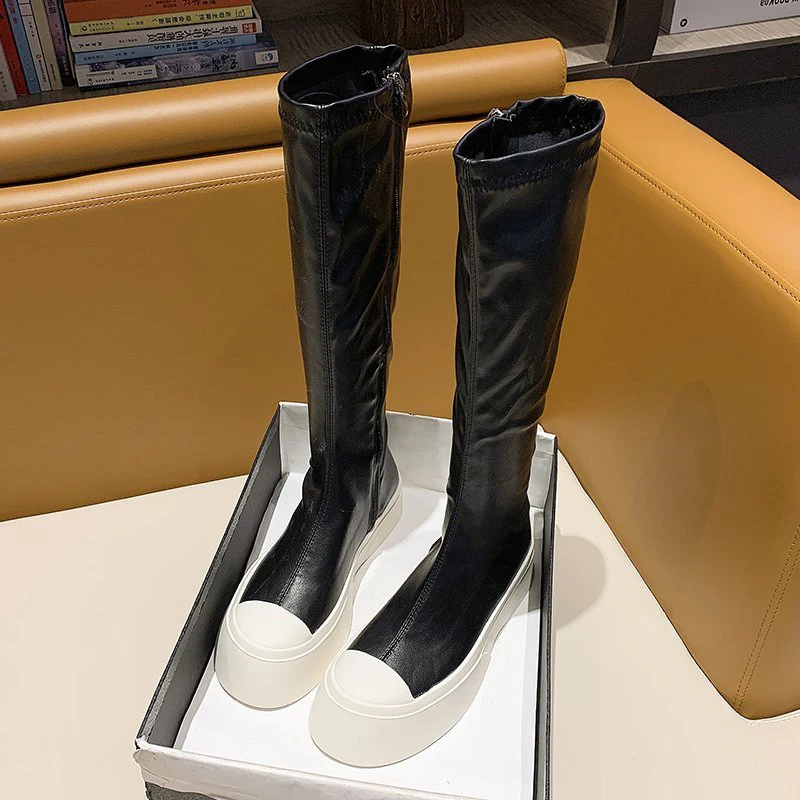 

Fashion Women's Ankle Boots Round Toe Thick Heel Motorcycle Shoes P13