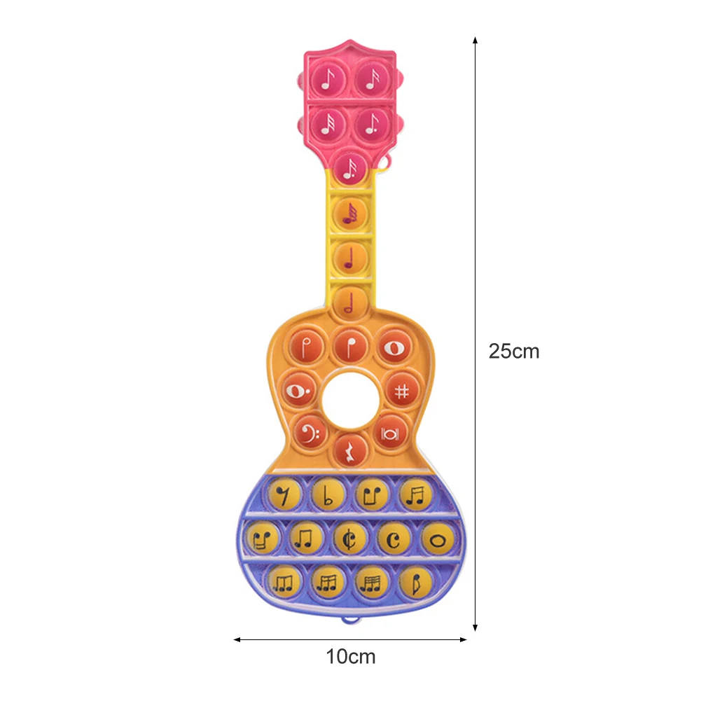 

Push POP Bubble Guitar Shape Sensory Fidget Toys for Autism Stress Reliever POPs Fidget Anxiety Relief Toys for Adult Child