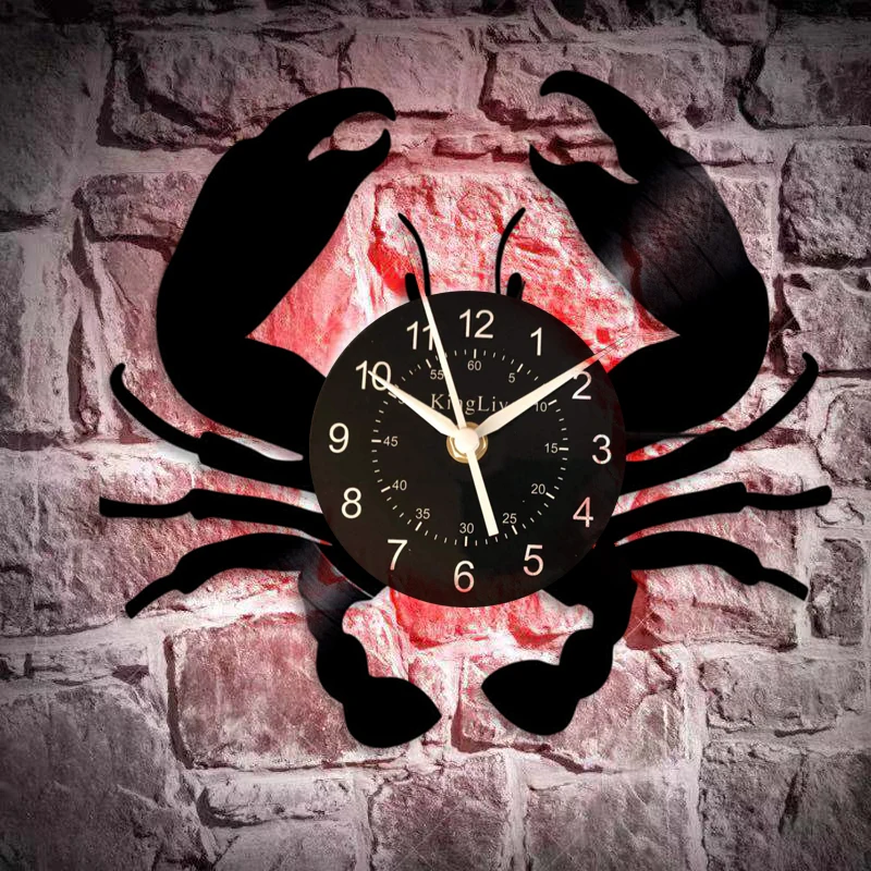 Настенные часы со светодиодной подсветкой в виде морских животных 1 шт.|Настенные
